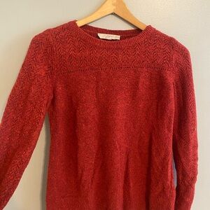 LOFT Red Cowl Neck Sweater